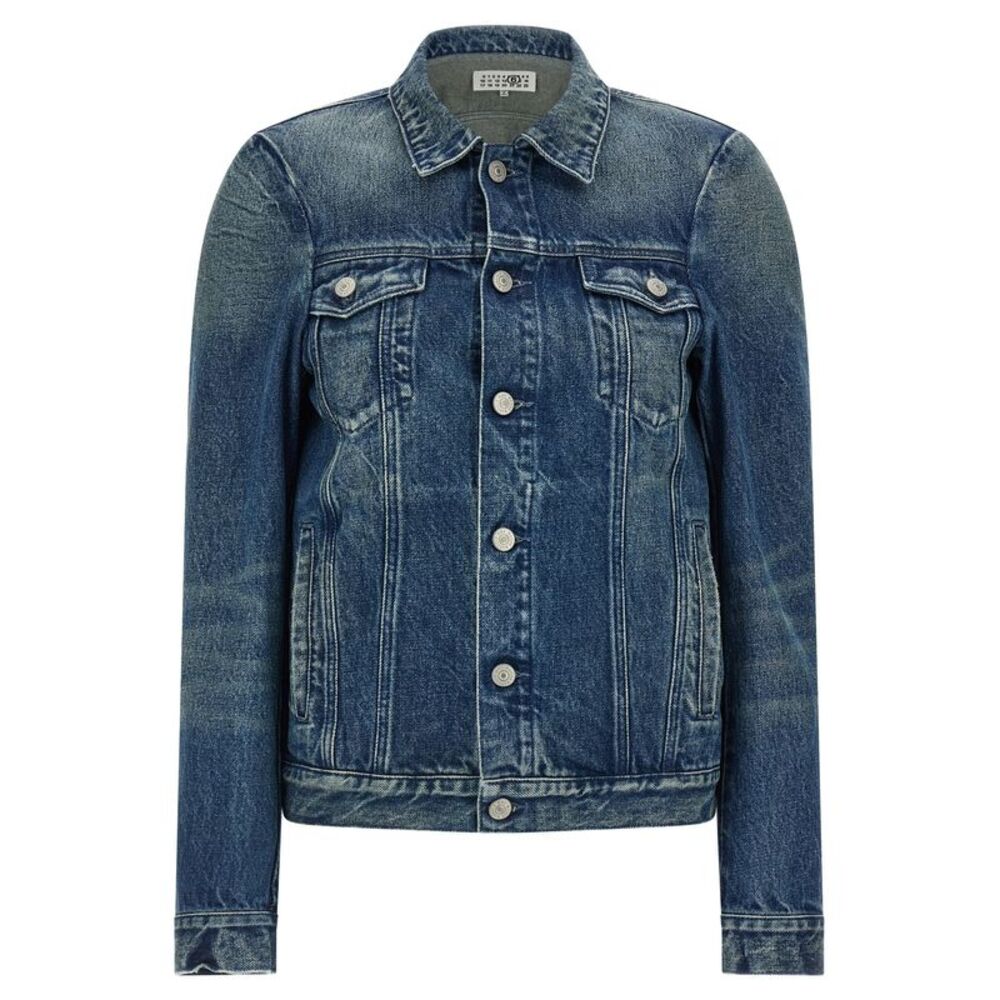 MM6 Maison Margiela Blue Cotton Denim Women's Jacket